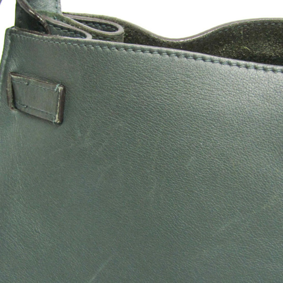 CELINE Khaki Leather Shoulder Bag - Picture 9 of 16